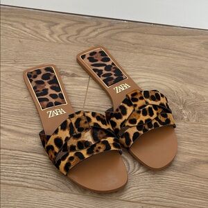 ZARA LEOPARD SANDALS
